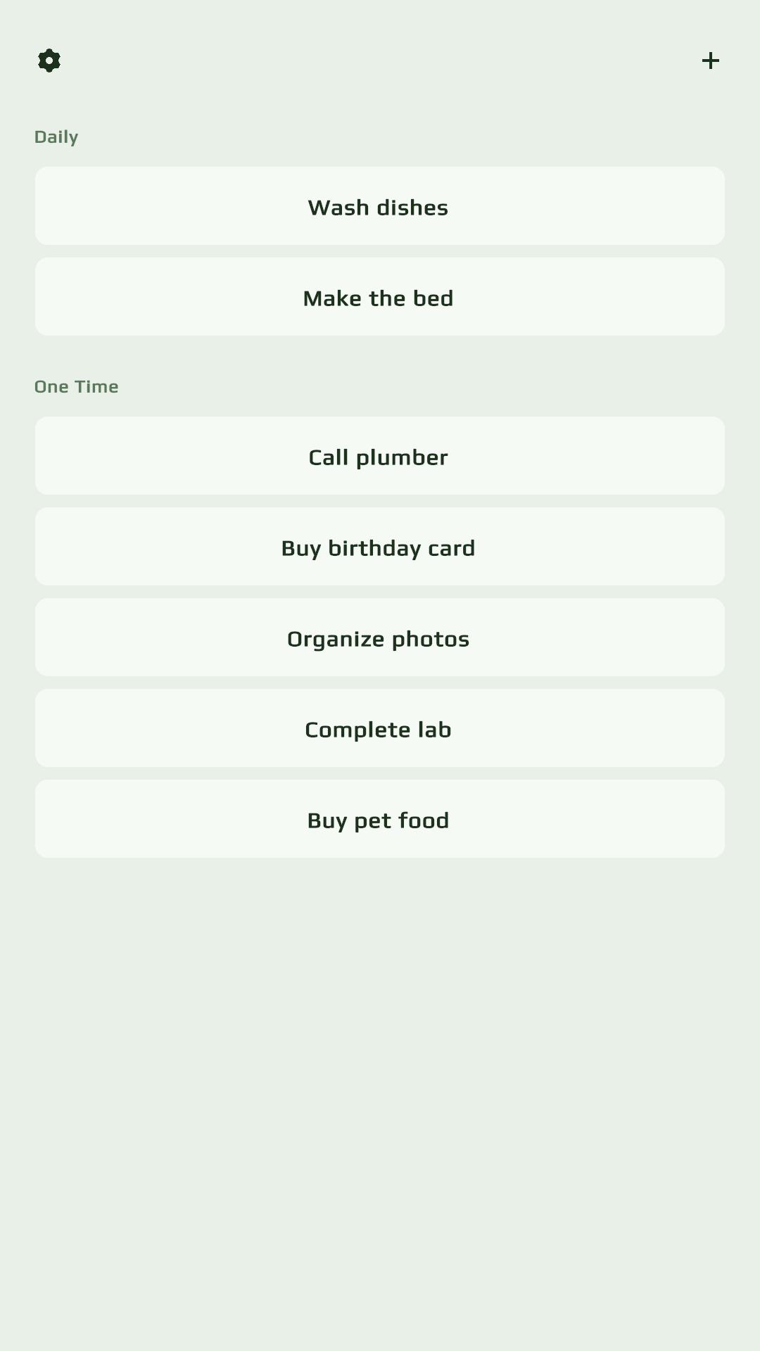 Mintodo task list in the forest theme