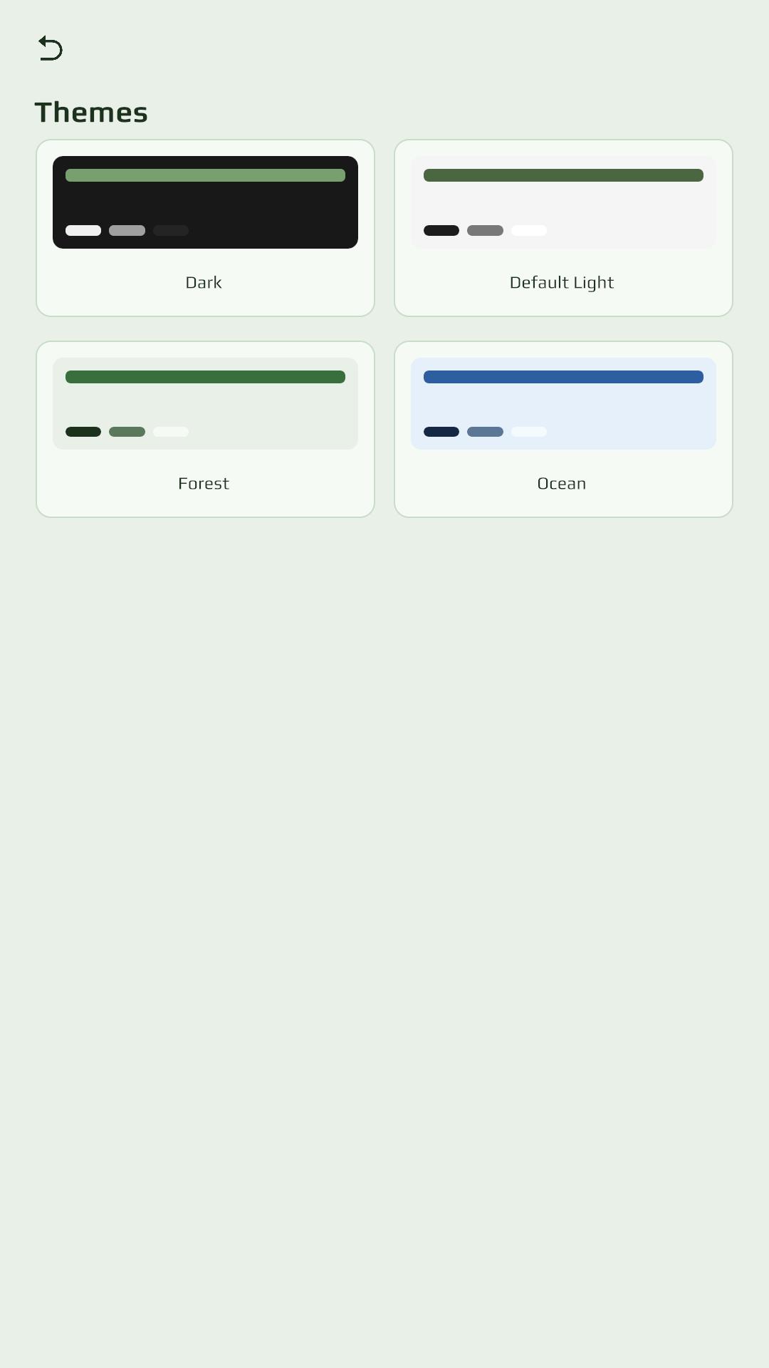 Mintodo themes screen